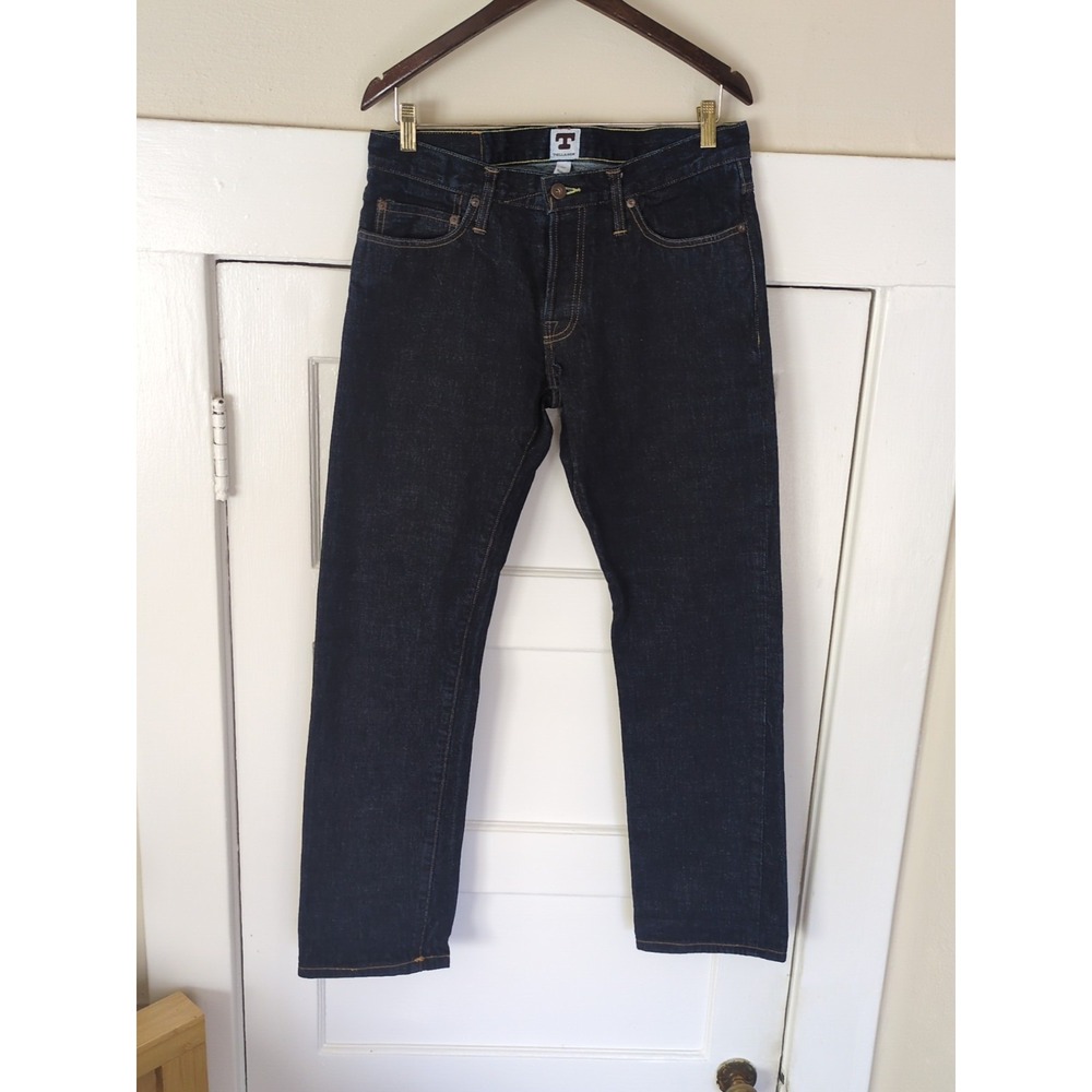 Tellason Men's Slim Straight Jeans - Dark Blue